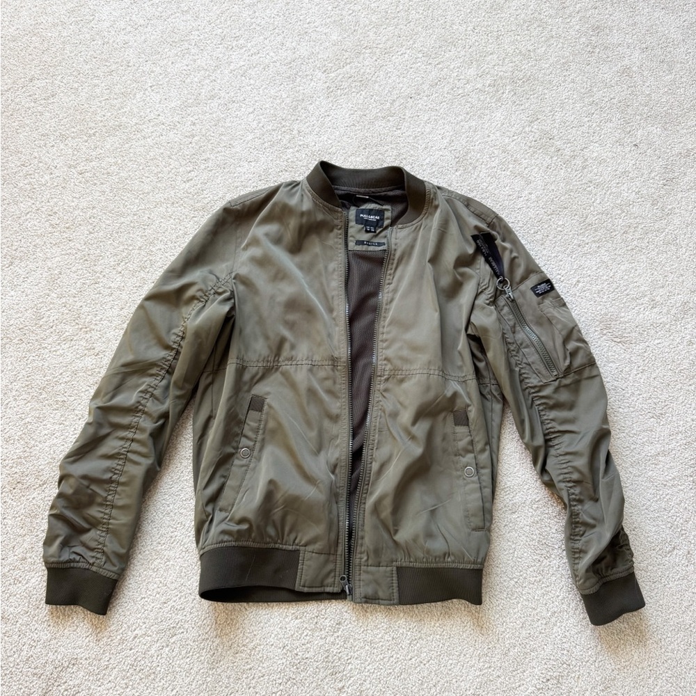 Pull&Bear Men's Olive Jacket
